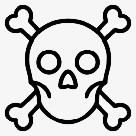 Skull Crossbones Anatomy Warning Poison - Draw A Skull And Crossbones, HD Png Download, Transparent PNG