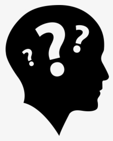 Bald Head Side View With Three Question Marks - People Icon Question Mark, HD Png Download, Transparent PNG