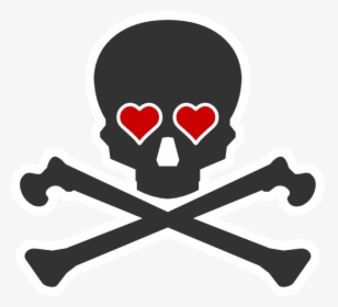 Skull And Crossbones Heart, HD Png Download, Transparent PNG