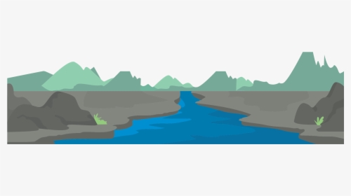 Transparent Mountains Vector Png - Mountain And River Transparent, Png Download, Transparent PNG