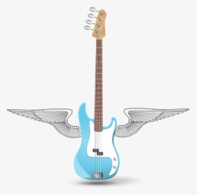 Wing Svg Clip Arts - Electric Bass Guitar Clipart, HD Png Download, Transparent PNG