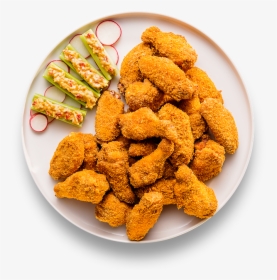 Oven Fried Chicken Wings - Chicken Wings Top View Png, Transparent Png, Transparent PNG
