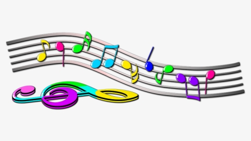 Note, Scores, Treble Clef, Melody, Music, Clip Art - Colorful Music Notes Symbols, HD Png Download, Transparent PNG