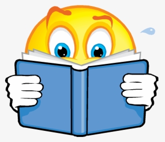 Free Reading Smile Cliparts, Download Free Clip Art, - Emoji Reading A Book, HD Png Download, Transparent PNG