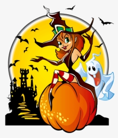 Halloween Material Tree Vector Witch The Clipart - Marcos De Halloween 2018, HD Png Download, Transparent PNG