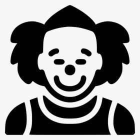 Clown - Clown Icon Png In White, Transparent Png, Transparent PNG