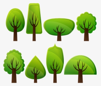 Free Vector Simple Trees - Simple Trees Vector, HD Png Download, Transparent PNG