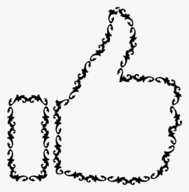 Vintage Filigree Thumbs Up - Dna Thumbs Up, HD Png Download, Transparent PNG