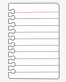 Notebook Paper Template , Png Download - Notebook Page Clipart Black And White, Transparent Png, Transparent PNG