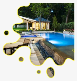 Semi Inground Rectangle Pool Landscape Ideas, HD Png Download, Transparent PNG