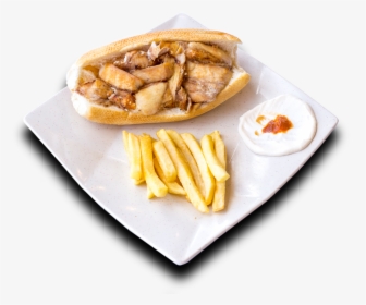 Large Chicken Sandwich - French Fries, HD Png Download, Transparent PNG