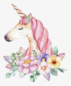 Unicorn Watercolor Painting, HD Png Download, Transparent PNG