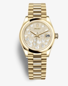 Rolex Datejust 31 Butterfly - Rolex Datejust 31 Gold, HD Png Download, Transparent PNG