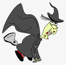 Witch Riding A Vacuum Cleaner, HD Png Download, Transparent PNG