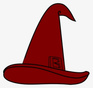 Wizard Hat Brown Svg Clip Arts - Red Witch Hat Vector, HD Png Download, Transparent PNG