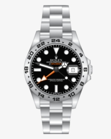Rolex Watch Black And Silver, HD Png Download, Transparent PNG
