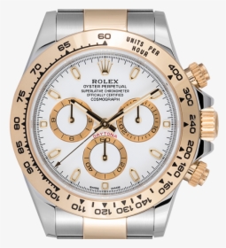 Rolex Cosmograph Daytona Steel & Yellow Gold White/index - Solid Gold Rolex Daytona, HD Png Download, Transparent PNG