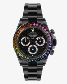 Rolex Daytona Rainbow Black, HD Png Download, Transparent PNG