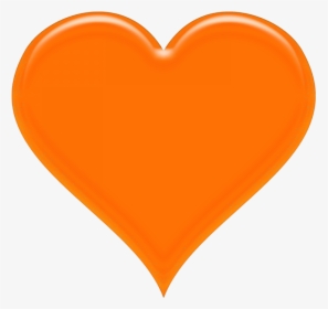 Orange Heart Png Transparent Background Image Download - Orange Heart Clip Art, Png Download, Transparent PNG