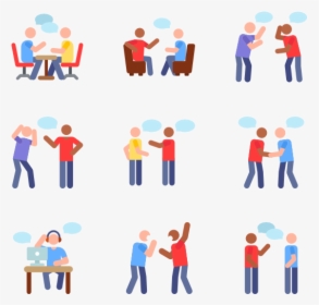 People Standing And Talking Png - Communication Talking People Icon, Transparent Png, Transparent PNG