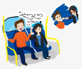 People In Bus Not Talking, HD Png Download, Transparent PNG