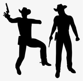 Transparent Cowboy Silhouette Png - Western Cowboy Transparent Cartoon, Png Download, Transparent PNG