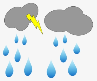 Clipart Of Cloud, Showers And Thunder , Transparent, HD Png Download, Transparent PNG