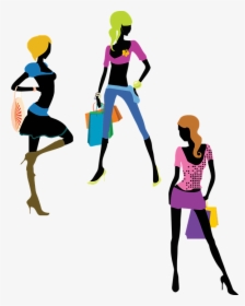 Fashion, Girls, Glamour, Shopping, Models, Shoppers - Fashion Ladies Clip Art, HD Png Download, Transparent PNG