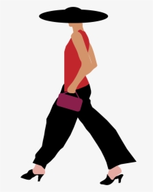 Fashion Woman Walking Clip Arts - Clipart Of Female Walking, HD Png Download, Transparent PNG