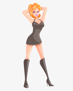 Sexy Girl Vector Png Transparent Image - Sexy Cartoon Girl Png, Png Download, Transparent PNG