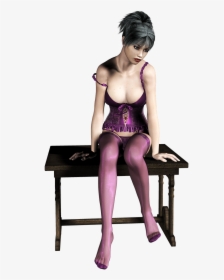 Girl Fashion Sexy - Sitting, HD Png Download, Transparent PNG