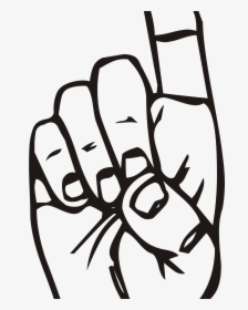 Sign Language D, Finger Pointing Clip Arts - Hand Pointing Up Clipart, HD Png Download, Transparent PNG