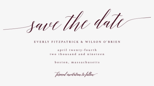 Cursive Save The Date, Script Save The Date, Merlot - Calligraphy, HD Png Download, Transparent PNG