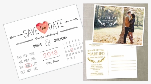Save The Date Cards Vs Invitations - Save The Date, HD Png Download, Transparent PNG