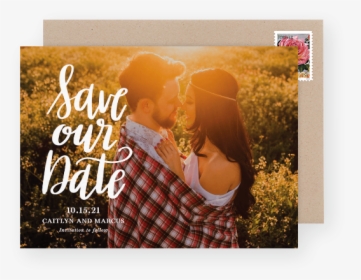 Chic Photo Save The Date Template - Save The Date Engagement Png, Transparent Png, Transparent PNG