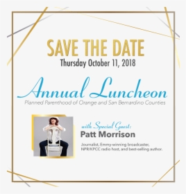Save The Date Annual Luncheon - Waldmann, HD Png Download, Transparent PNG