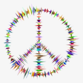 Prismatic Sound Waves Peace Sign - Clip Art Peace Sign, HD Png Download, Transparent PNG