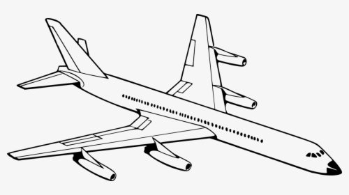 Black And White Airplane, HD Png Download, Transparent PNG