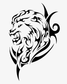 Cliparts For Free Download - Tribal Lion Tattoo Design, HD Png Download, Transparent PNG