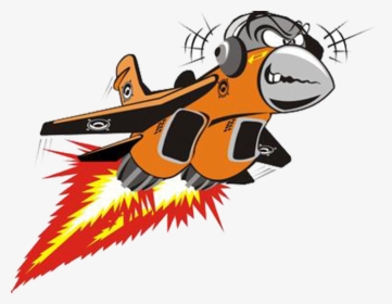 Airplane Jet Aircraft Fighter Aircraft Cartoon - Cartoon Fighter Jet, HD Png Download, Transparent PNG