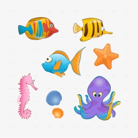 Cartoon Sea Animals Png Transparent Cartoon Sea Animals - Cartoon Sea Animals Png, Png Download, Transparent PNG