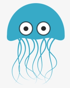 Transparent Jellyfish Png - Blue Jellyfish Clipart, Png Download, Transparent PNG