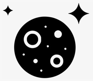 Transparent Moon And Stars Clipart Black And White - Full Moon And Stars Icon, HD Png Download, Transparent PNG