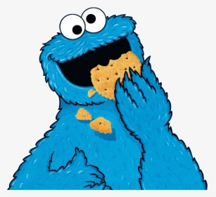 Cookie Monster Images Of Free Best Transparent Png - Cartoon Cookie Monster Eats Cookies, Png Download, Transparent PNG