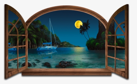 Night Time Seascape Painting - Painting, HD Png Download, Transparent PNG