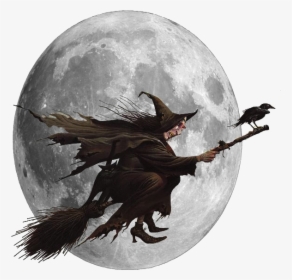 Full-moon - Transparent Witch, HD Png Download, Transparent PNG