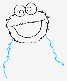 How To Draw Cookie Monster From Sesame Street - Draw The Cookie Monster, HD Png Download, Transparent PNG