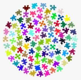 Puzzle Pieces Colorful Circle - Puzzle Pieces Clip Art, HD Png Download, Transparent PNG