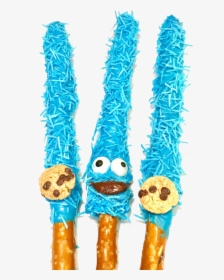 Individually Wrapped, Cookie, Monster, Blue, Chocolate - Cookie Monster Pretzel Sticks, HD Png Download, Transparent PNG