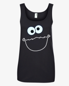 Sesame Street Cookie Monster Face T Shirt Hoodie Sweater - Active Tank, HD Png Download, Transparent PNG